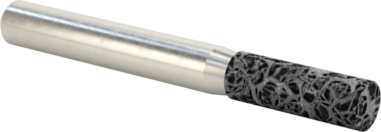 Paslanmaz Çelik için Taşlama Ucu, 1/4" Şaft Çapı, 1/4“ Çap x 3/4” Uzunlukta Başlık, 30 Kum