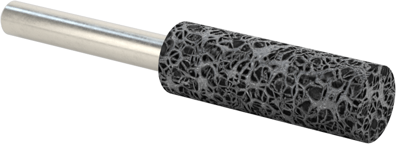 Paslanmaz Çelik için Taşlama Ucu, 1/4" Şaft Çapı, 1/2“ Çap x 1-1/2” Uzunlukta Başlık, 30 Kum
