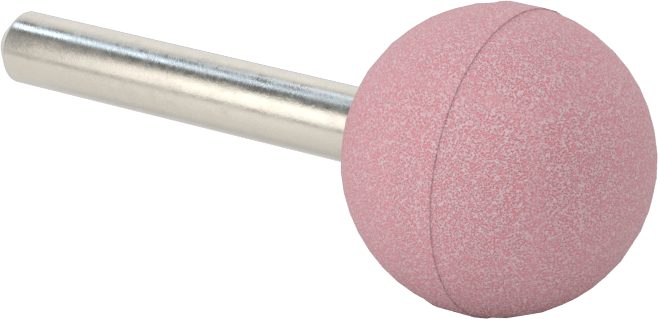 Paslanmaz Çelik için Taşlama Ucu, 1/4" Şaft Çapı, 1" Top Başlık, 60 Kum