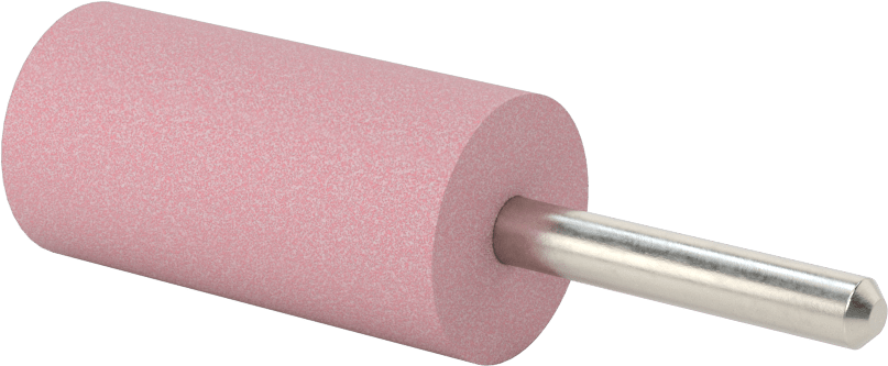 Paslanmaz Çelik için Taşlama Ucu, 1/4" Şaft Çapı, 1 inç Çap x 2 inç Uzunluk, Başlıklı, 60 Kum
