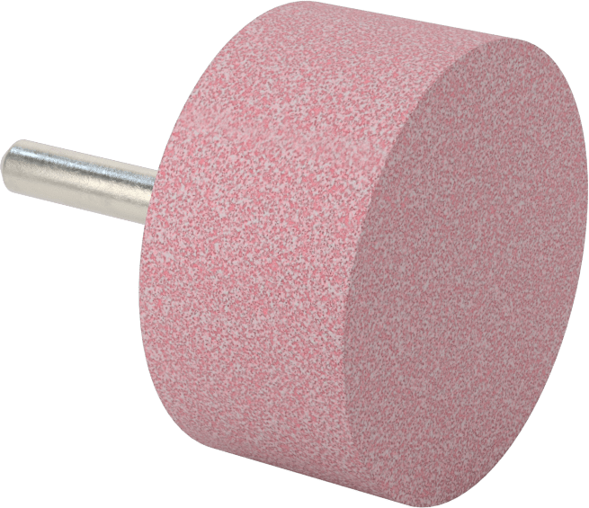 Paslanmaz Çelik için Taşlama Ucu, 1/4" Şaft Çapı, 2“ Çap x 1” Uzunluklu Başlık, 60 Kum