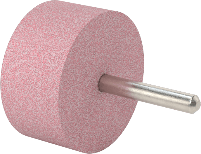 Paslanmaz Çelik için Taşlama Ucu, 1/4" Şaft Çapı, 2“ Çap x 1” Uzunluklu Başlık, 60 Kum