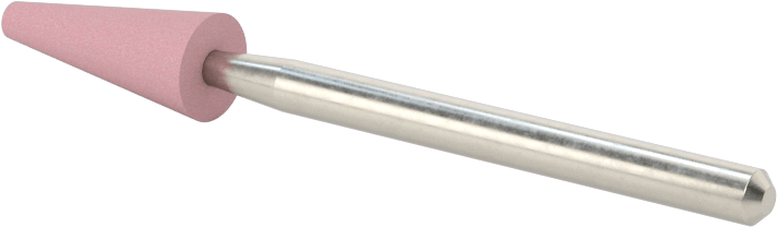 Paslanmaz Çelik için Taşlama Ucu, 1/8" Şaft Çapı, 1/4“ Çap x 5/8” Uzunlukta Başlık, 100 Kum