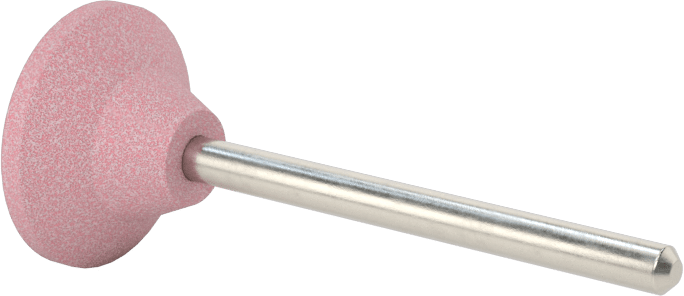 Paslanmaz Çelik için Taşlama Ucu, 1/8" Şaft Çapı, 3/4“ Çap x 3/16” Uzun Baş, 100 Kum