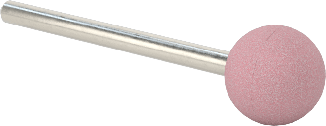Paslanmaz Çelik için Taşlama Ucu, 1/8" Şaft Çapı, 1/2" bilyalı başlık, 80 Kum