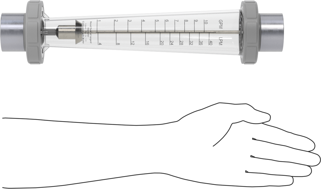 Yüksek Sıcaklık Akış Ölçer, Polisülfon Bağlantı Parçaları, 1 NPT Dişi, 1 ila 10 gpm