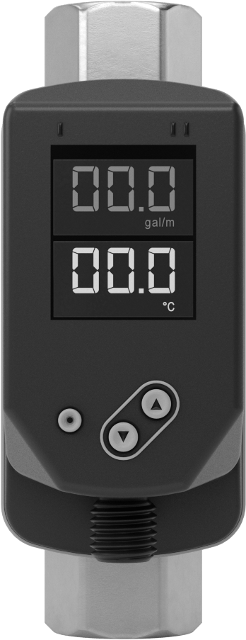 Akış ve Sıcaklık Transmitteri, Vorteks Akış, 1/2 NPT Dişi, 16 ila 317 gph