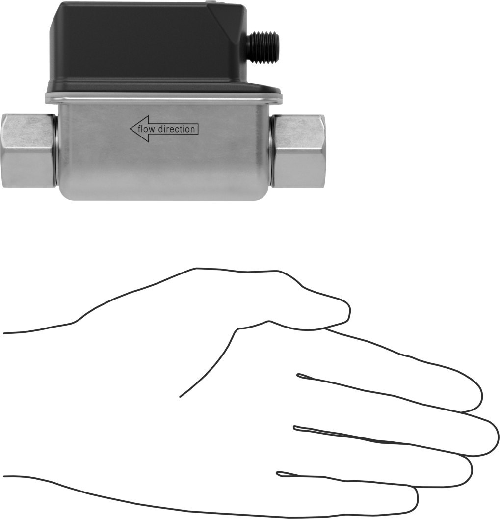 Akış ve Sıcaklık Transmitteri, Vorteks Akış, 1/2 NPT Dişi, 16 ila 317 gph