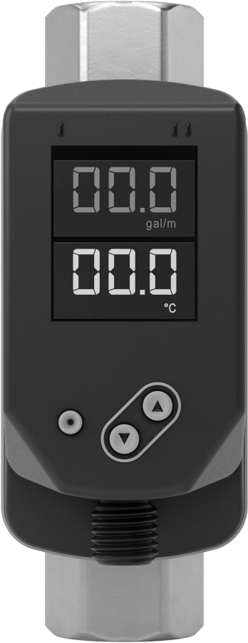 Akış ve Sıcaklık Transmitteri, Vorteks Akış, 1/2 NPT Dişi, 32 ila 634 gph