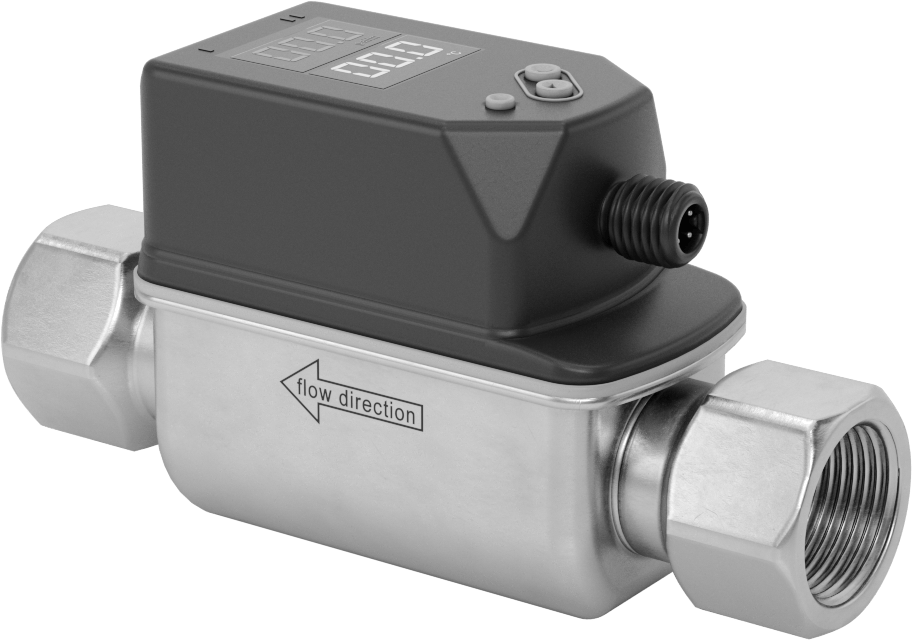 Akış ve Sıcaklık Transmitteri, Vorteks Akış, 3/4 NPT Dişi, 80 ila 1685 gph
