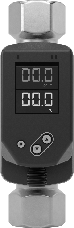 Akış ve Sıcaklık Transmitteri, Vorteks Akış, 3/4 NPT Dişi, 80 ila 1685 gph