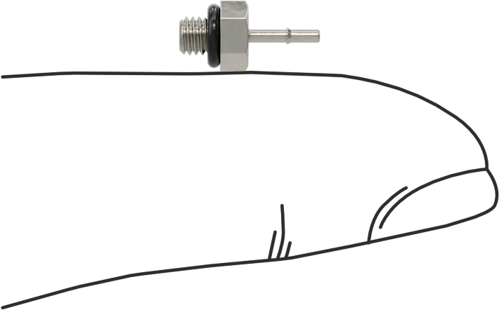 Paslanmaz Çelik Yüksek Basınçlı Dikenli Boru Bağlantı Parçası, Hava ve Su için, Adaptör, 1mm ID, M3x0,5 mm Erkek Dişli