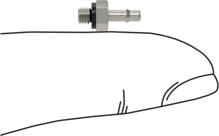 Paslanmaz Çelik Yüksek Basınçlı Dikenli Boru Bağlantı Parçası, Hava ve Su için, Adaptör, 2mm ID, M3x0,5 mm Erkek Dişli