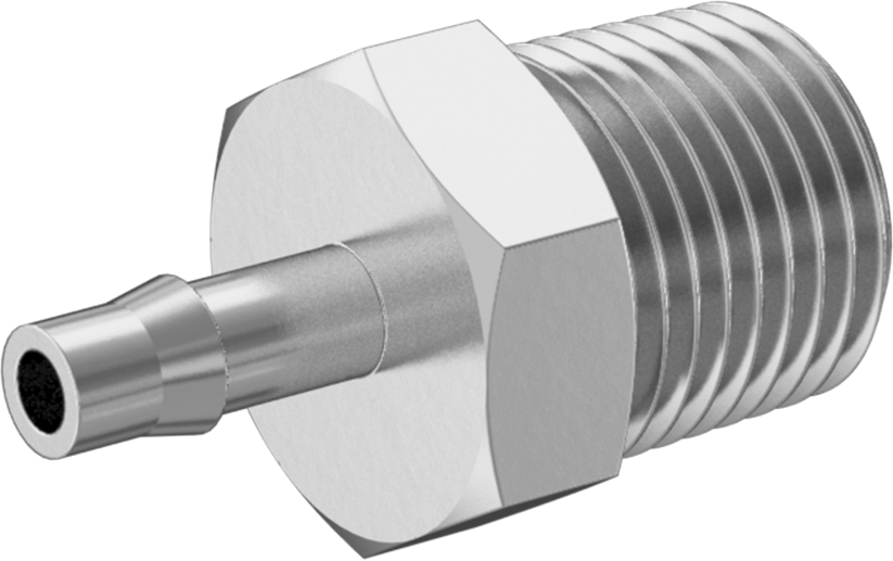 Paslanmaz Çelik Yüksek Basınçlı Dikenli Boru Bağlantı Parçası, Hava ve Su için, 1/8" Boru İç Çapı x 1/8 NPT Erkek için