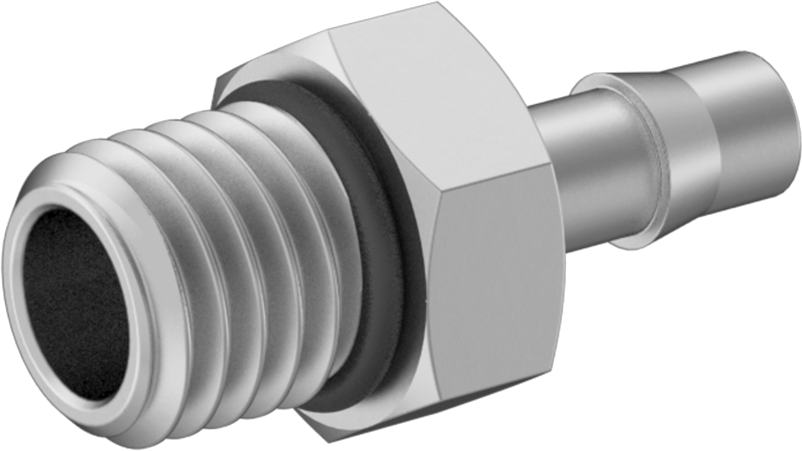 Paslanmaz Çelik Yüksek Basınçlı Dikenli Boru Bağlantı Parçası, Hava ve Su için, 1/8“ Boru İç Çapı x 1/4”-28 UNF Erkek