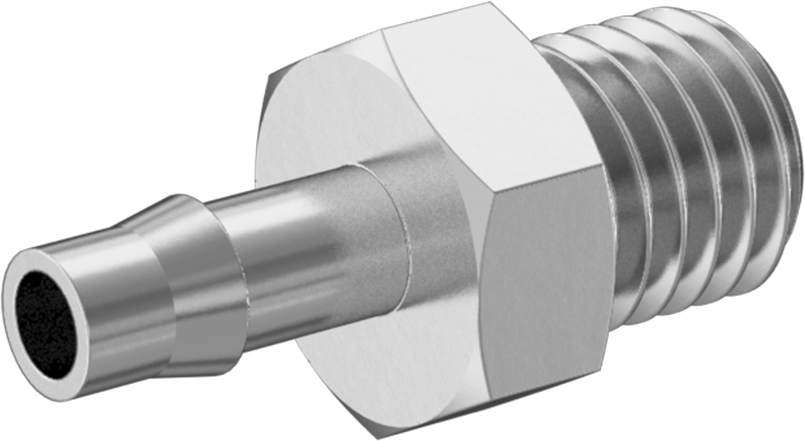Paslanmaz Çelik Yüksek Basınçlı Dikenli Boru Bağlantı Parçası, Hava ve Su için, 1/8“ Boru İç Çapı x 1/4”-28 UNF Erkek