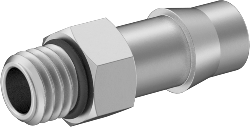Paslanmaz Çelik Yüksek Basınçlı Dikenli Boru Bağlantı Parçası, Hava ve Su için, 1/4“ Boru İç Çapı x 1/4”-28 UNF Erkek