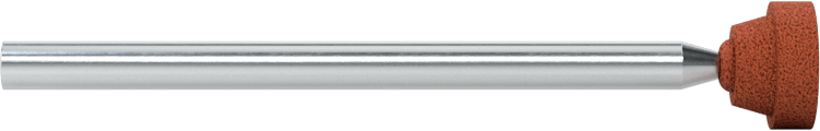 Metaller için Minyatür Taşlama Ucu, 1/4" Baş Çapı, 5/64" Baş Uzunluğu, 120 Kum