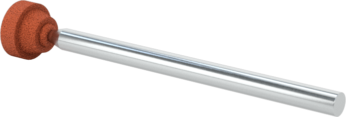 Metaller için Minyatür Taşlama Ucu, 1/4" Baş Çapı, 5/64" Baş Uzunluğu, 120 Kum