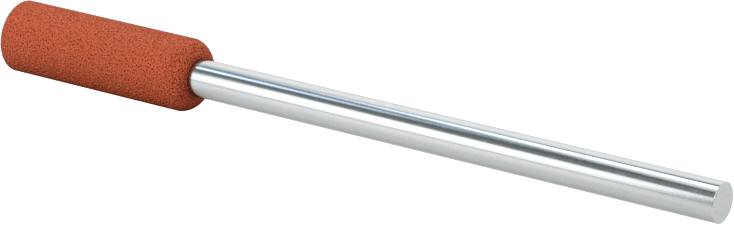 Metaller için Minyatür Taşlama Ucu, 3/16" Baş Çapı, 17/32 inç Baş Uzunluğu, 80 Kum