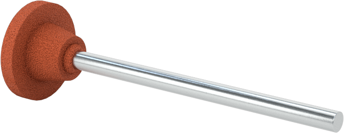 Metaller için Minyatür Taşlama Ucu, 1/2" Baş Çapı, 1/16" Baş Uzunluğu, 80 Kum