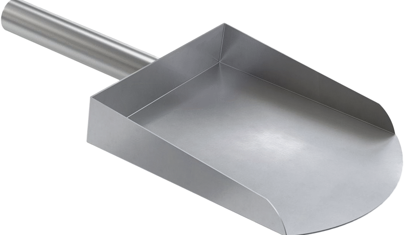 Galvanizli Çelik Kepçe, Düz Tabanlı, 16 FL. oz. Kapasite