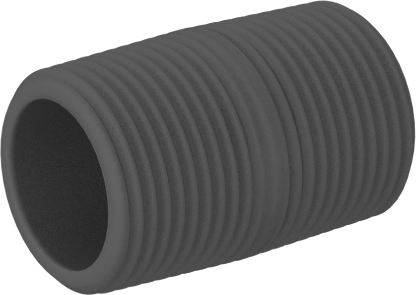 Alev Geciktirici PVDF Boru, Dişli, 2" Uzunluk, 1 NPT