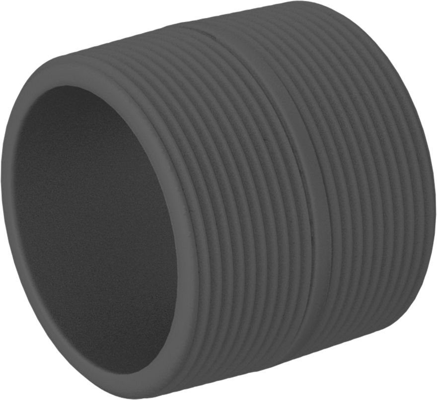 Alev Geciktirici PVDF Boru, Dişli, 2" Uzunluk, 2 NPT