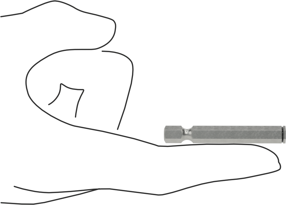 Vida Tutucu Altıgen Uç, Elektrikli Aletler için 1/4" Altıgen Şaft, 1/4" Boyut