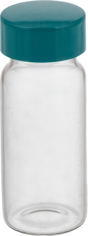 Cam Şişe, Şeffaf, 0,75 FL oz/22 ml Kapasite, 1-1/16" Çap