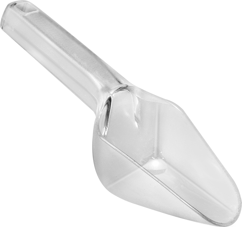 Plastik Kepçe, Düz Tabanlı, 6 FL. oz. Kapasite, Şeffaf