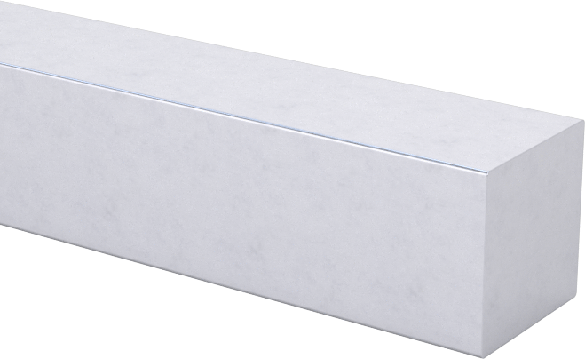 400 Nikel Makine Anahtarı Stoku, 12" Uzunluk, 3/16“ Yükseklik x 3/16” Genişlik, Küçük Boyutlu
