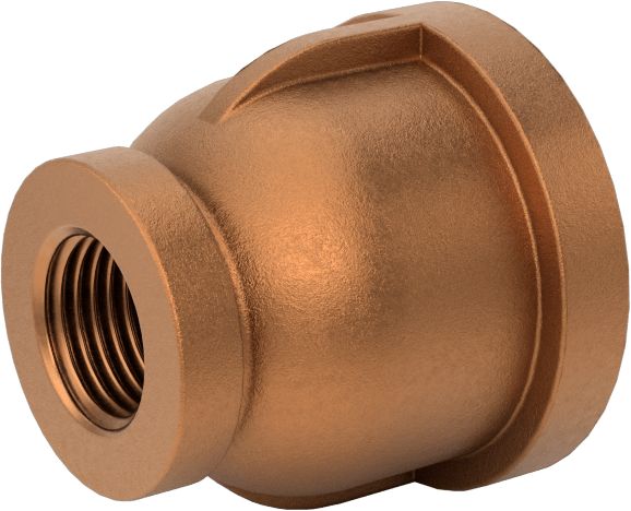 Düşük Basınçlı Pirinç Dişli Boru Bağlantı Elemanı, Düz Redüktör, 3/8 x 1/8 NPT Dişi