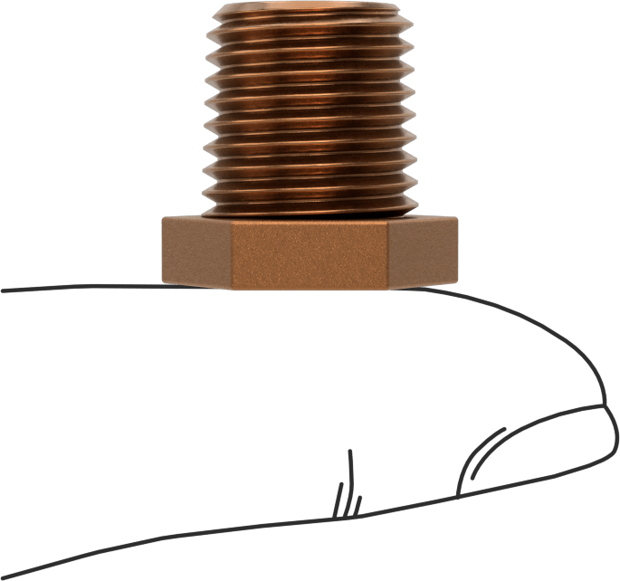 Düşük Basınçlı Pirinç Dişli Boru Bağlantı Elemanı, Altıgen Gövdeli Burç Adaptörü, 1/4 Erkek x 1/8 Dişi NPT