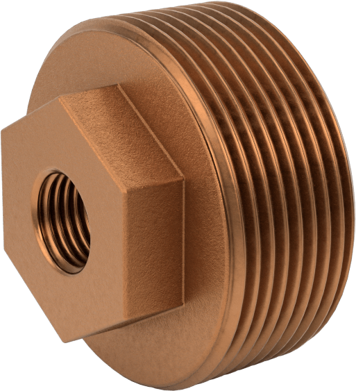 Düşük Basınçlı Pirinç Dişli Boru Bağlantı Elemanı, Burç Adaptörü, Altıgen Gövde, 1-1/2 Erkek x 1/4 Dişi NPT