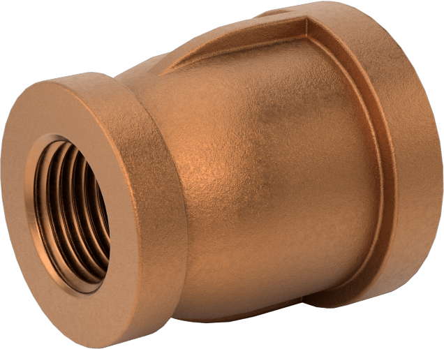 Düşük Basınçlı Pirinç Dişli Boru Bağlantı Elemanı, Düz Redüktör, 1/4 x 1/8 NPT Dişi