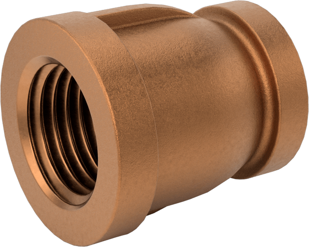 Düşük Basınçlı Pirinç Dişli Boru Bağlantı Elemanı, Düz Redüktör, 1/4 x 1/8 NPT Dişi
