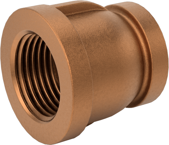 Düşük Basınçlı Pirinç Dişli Boru Bağlantı Elemanı, Düz Redüktör, 3/8 x 1/4 NPT Dişi