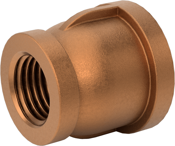 Düşük Basınçlı Pirinç Dişli Boru Bağlantı Elemanı, Düz Redüktör, 3/8 x 1/4 NPT Dişi