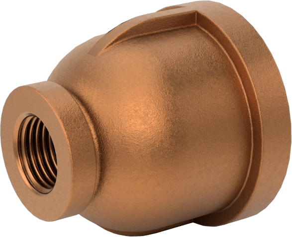 Düşük Basınçlı Pirinç Dişli Boru Bağlantı Elemanı, Düz Redüktör, 1/2 x 1/8 NPT Dişi