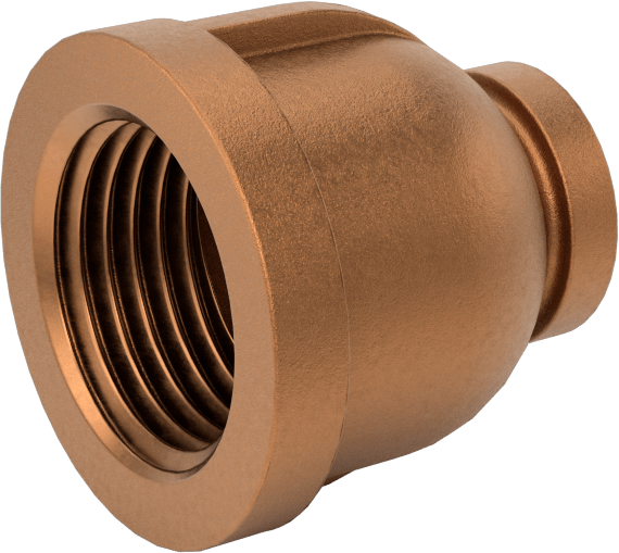Düşük Basınçlı Pirinç Dişli Boru Bağlantı Elemanı, Düz Redüktör, 1/2 x 1/8 NPT Dişi