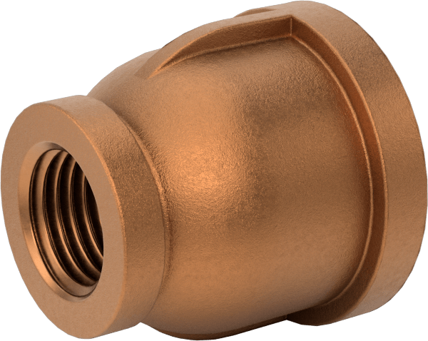 Düşük Basınçlı Pirinç Dişli Boru Bağlantı Elemanı, Düz Redüktör, 1/2 x 1/4 NPT Dişi
