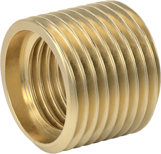 Düşük Basınçlı Pirinç Dişli Boru Bağlantı Elemanı, Burç Adaptörü, 3/8 NPT Erkek x 1/4 NPT Dişi