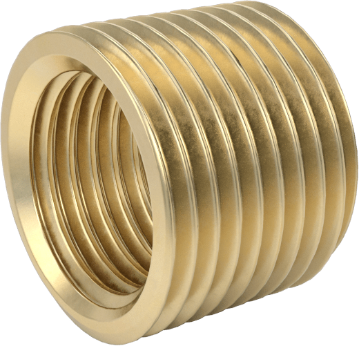Düşük Basınçlı Pirinç Dişli Boru Bağlantı Elemanı, Burç Adaptörü, 3/8 NPT Erkek x 1/4 NPT Dişi