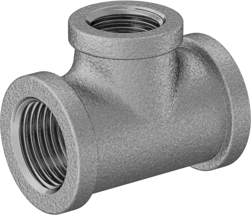 Düşük Basınçlı Pirinç Dişli Boru Bağlantı Elemanı, Hat Üstü T Redüktör, 3/8 x 1/4 NPT Dişi