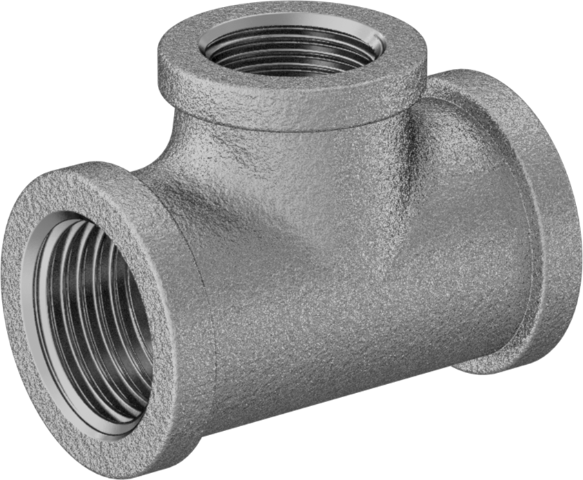 Düşük Basınçlı Pirinç Dişli Boru Bağlantı Elemanı, Hat Üstü T Redüktör, 1/2 x 3/8 NPT Dişi