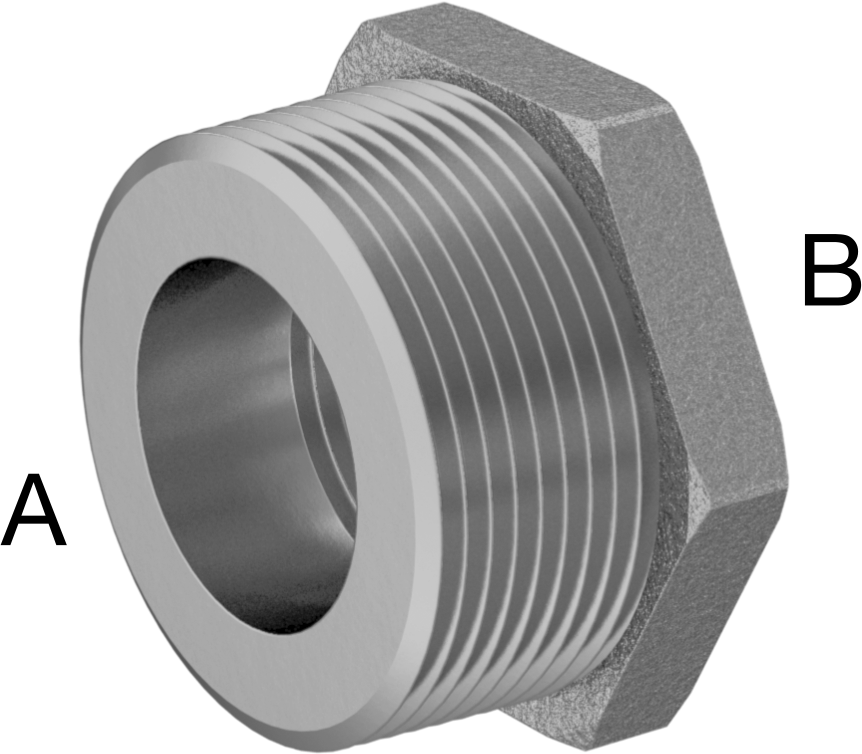 Düşük Basınçlı Pirinç Dişli Boru Bağlantı Elemanı, Altıgen Gövdeli Burç Adaptörü, 1-1/2 Erkek x 1 Dişi NPT