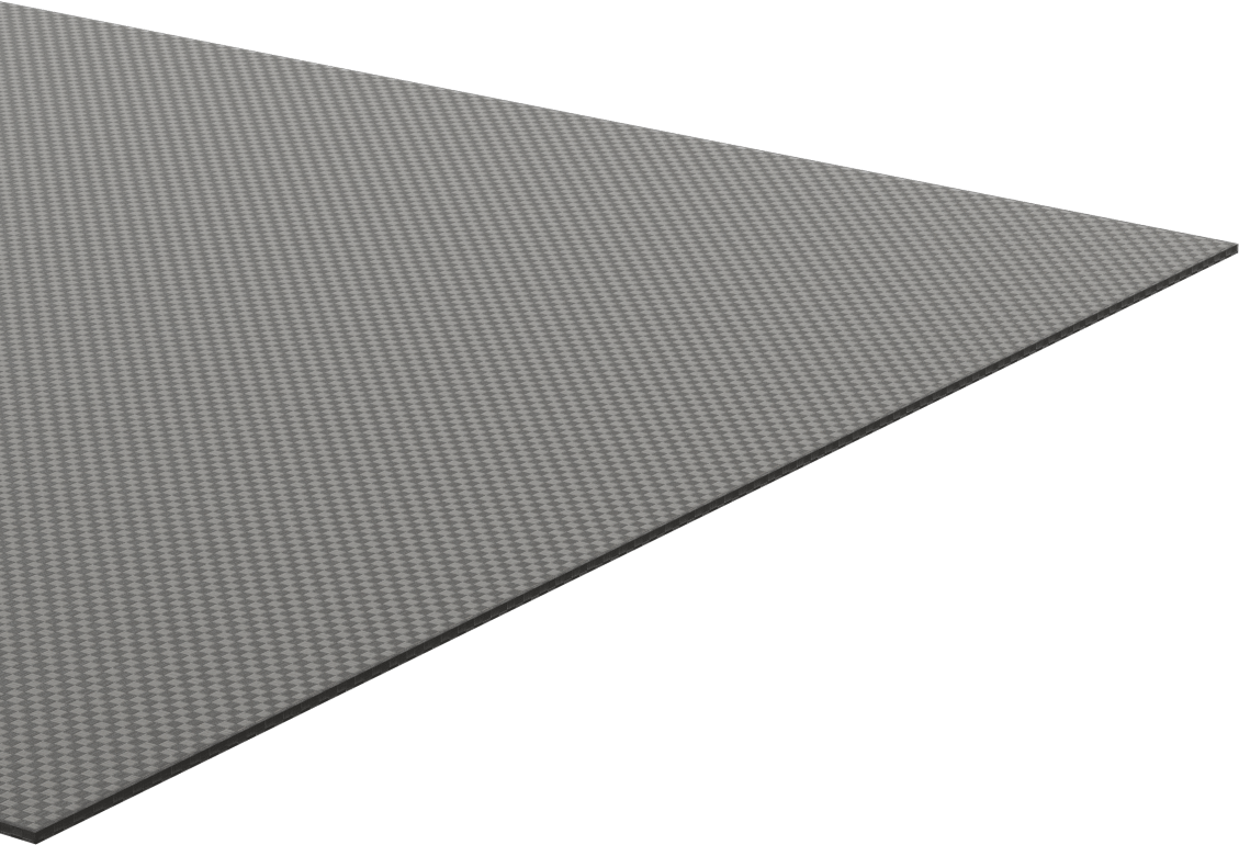 Yüksek Mukavemetli Hafif Karbon Fiber Levha, Çarpılmaya Dayanıklı, 24“ X12” X1/16"