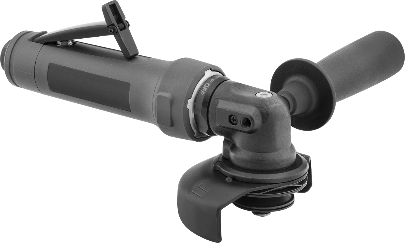 Ağır Hizmet Tipi Pnömatik Açılı Taşlama Makinesi, 4-1/2" Tekerlek Boyutu, 12000 rpm, 1 hp