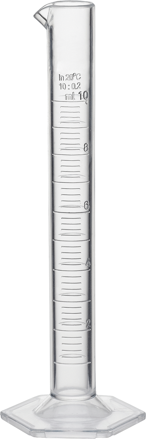 Pmp Plastik Ölçülü Silindir, 0,34 FL. oz./10 ml Kapasite